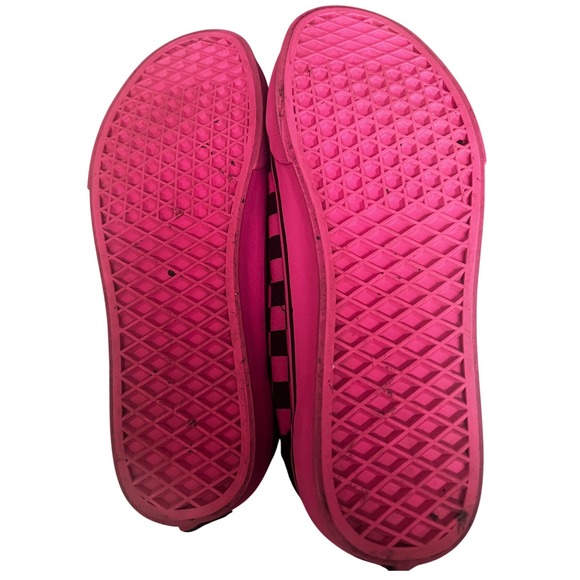 Vans Old Skool Checkerboard Pink Black Canvas Suede Low Top Skate Shoes - Picture 6 of 8